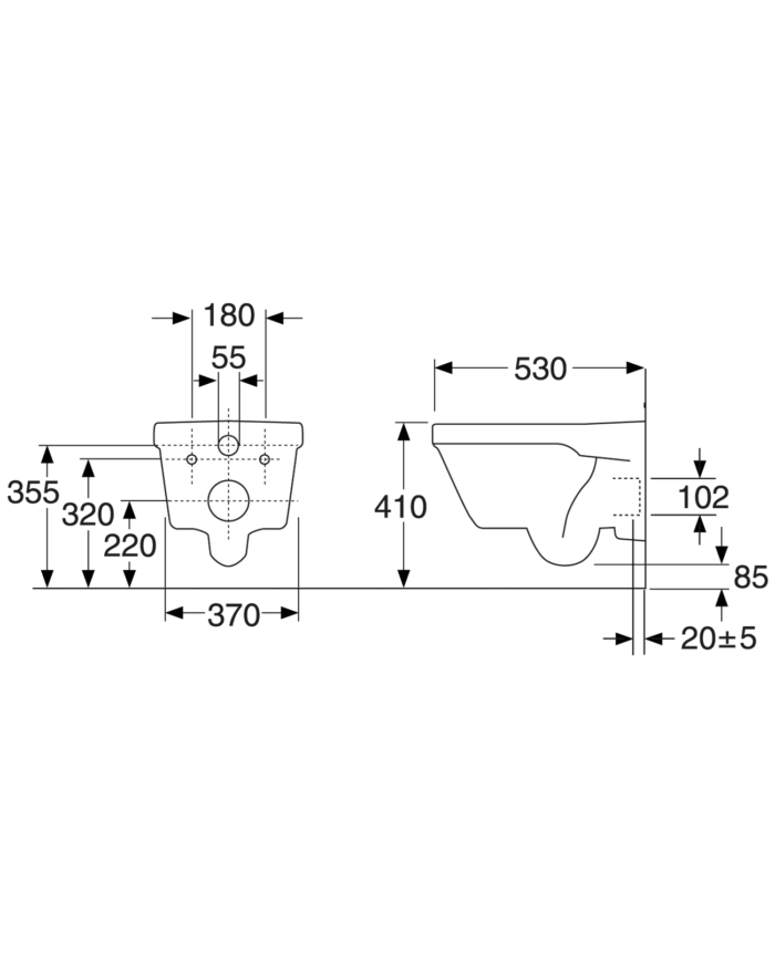 WC-POTT Seina 5G84 – Hygienic Flush, GUSTAVSBERG